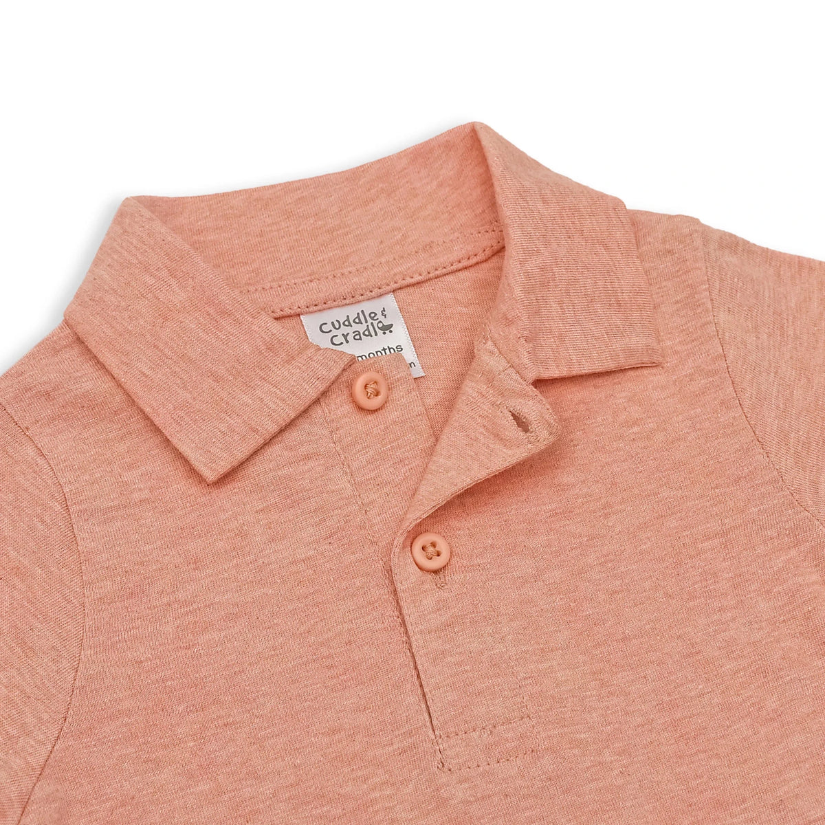 Girls Polo Bodysuit & Shorts (Peach)