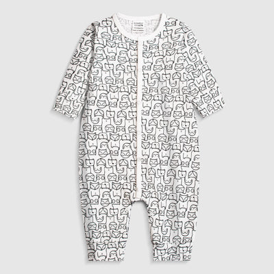 Baby Full Length Romper (White)