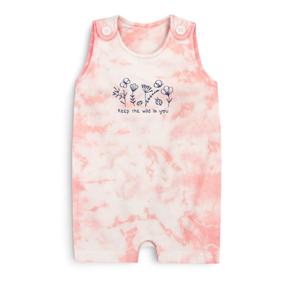 Girls Half-length Romper (Tie and Dye)
