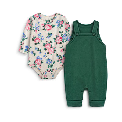 Baby Fleece Romper Set (Jade Green)