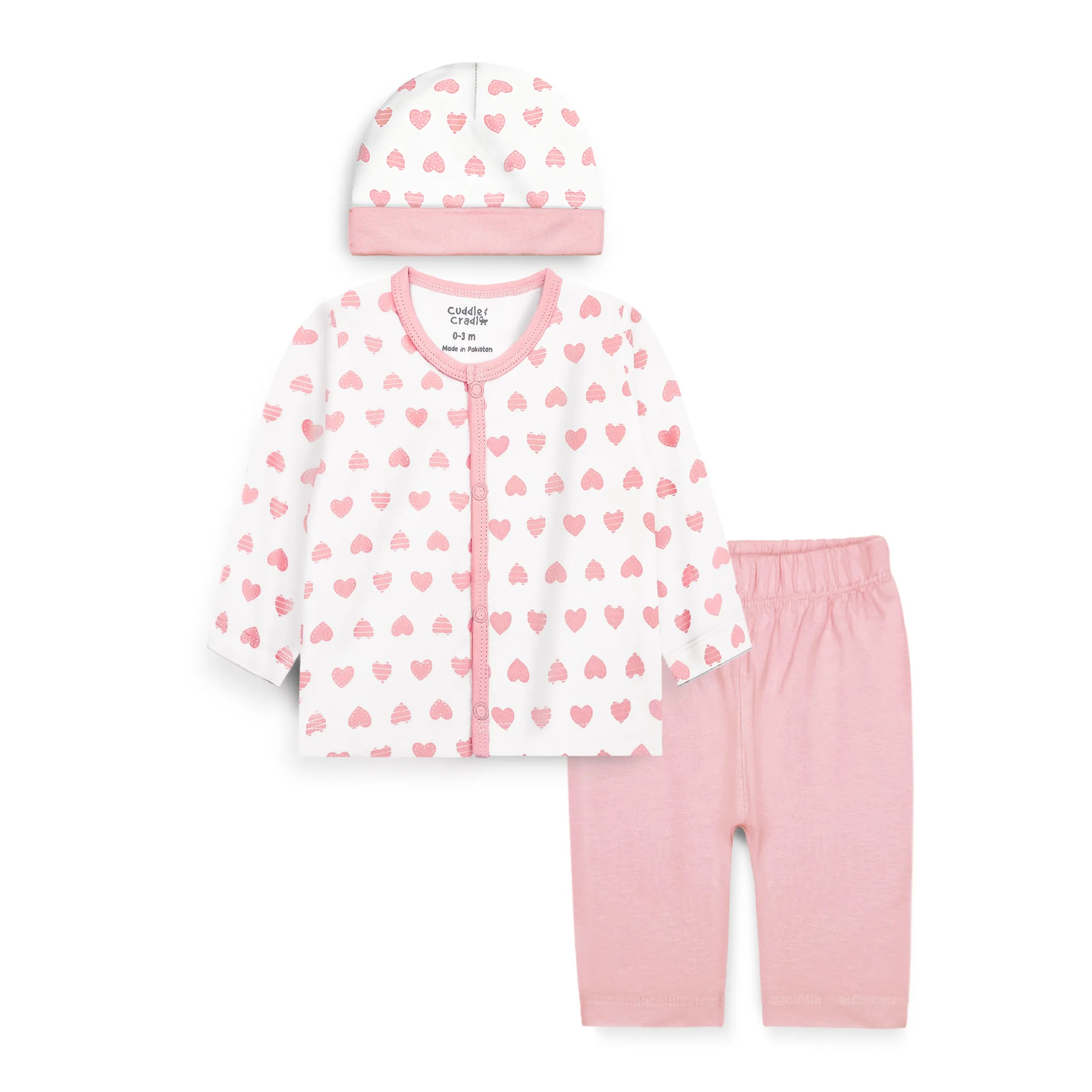 Newborn Set of 3 (Hearts)