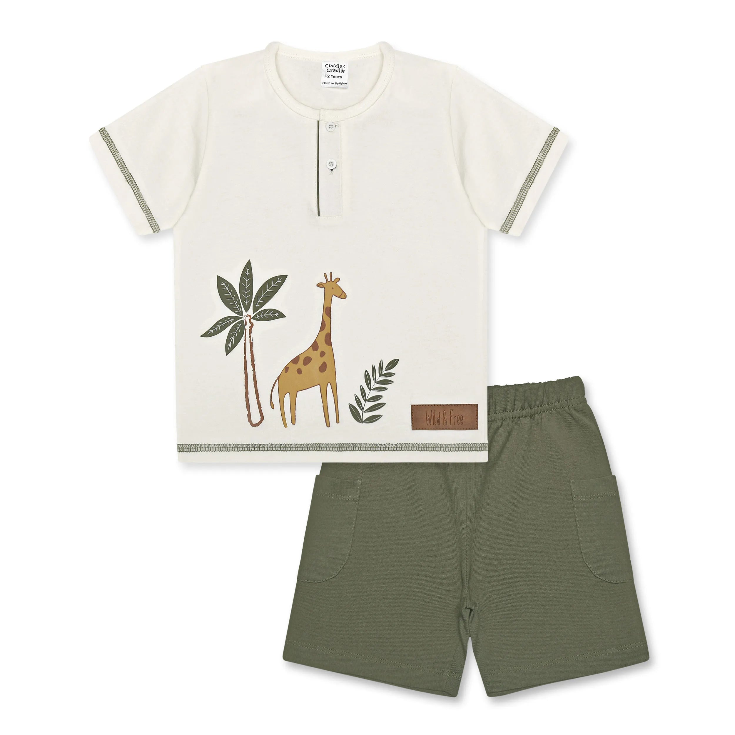 Shirt & Shorts Set Giraffe