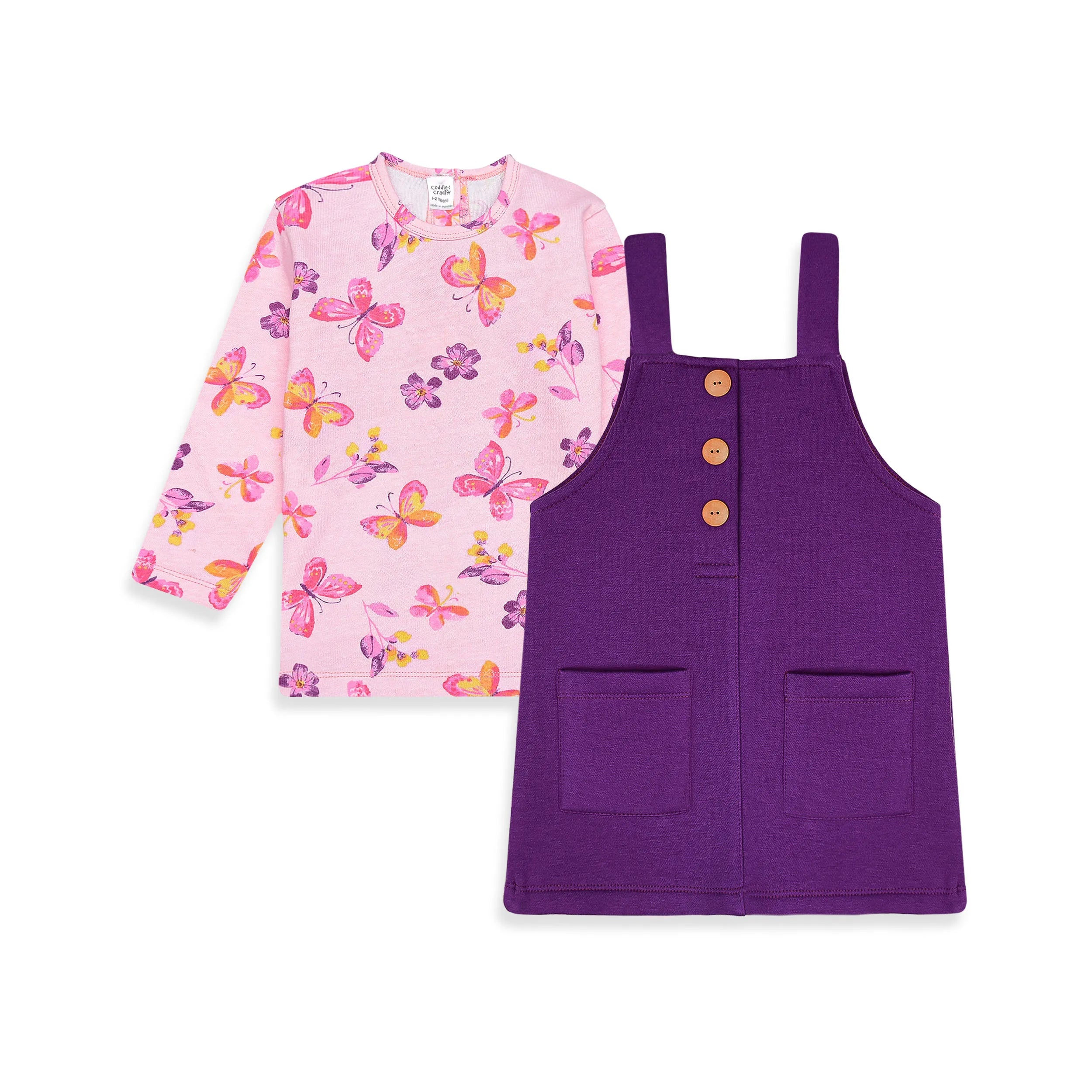 Girls Fleece Frock (Floral)