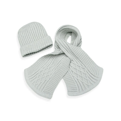 Baby Cap & Scarf Set (Grey - 001)