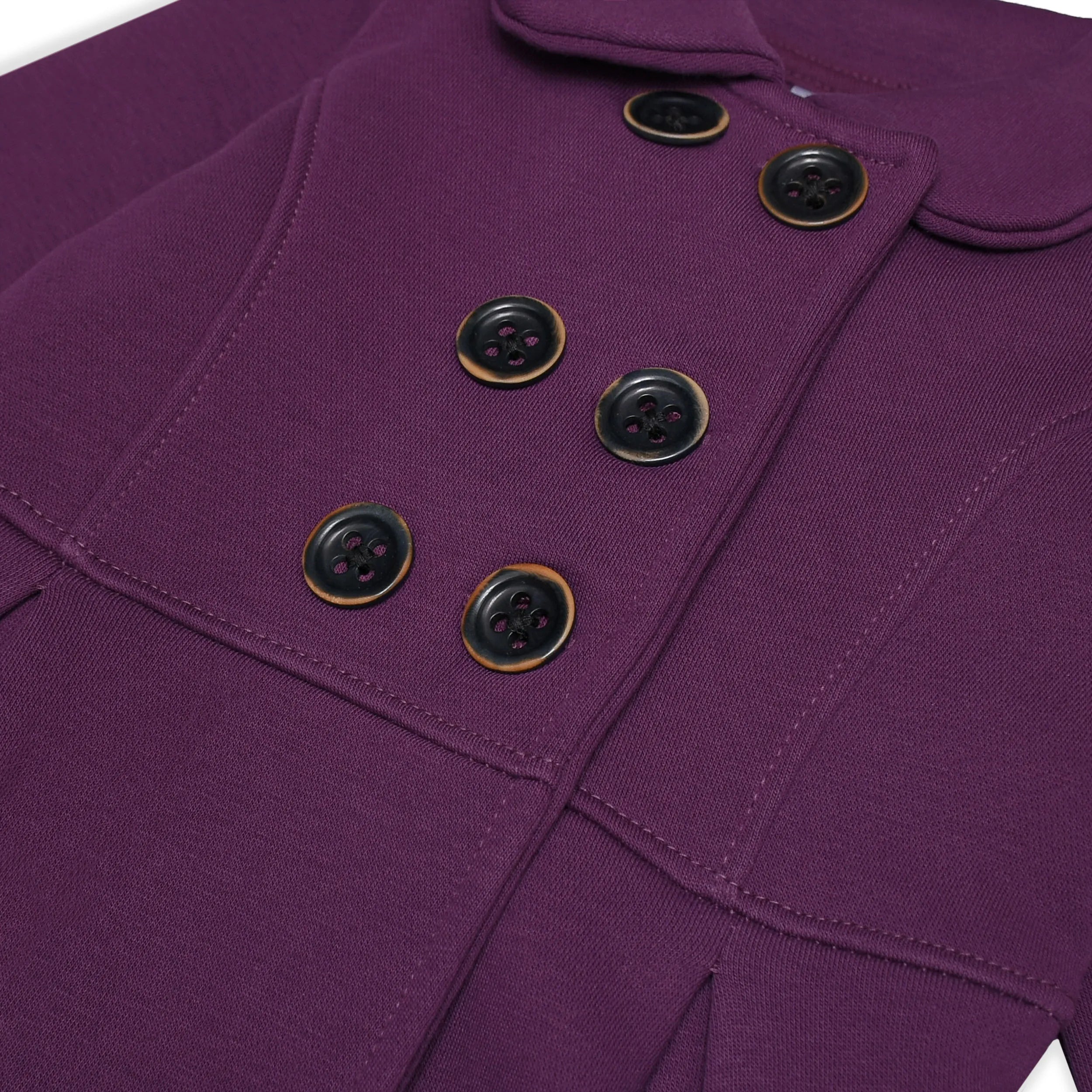 Girls Fleece Coat (Deep Purple)