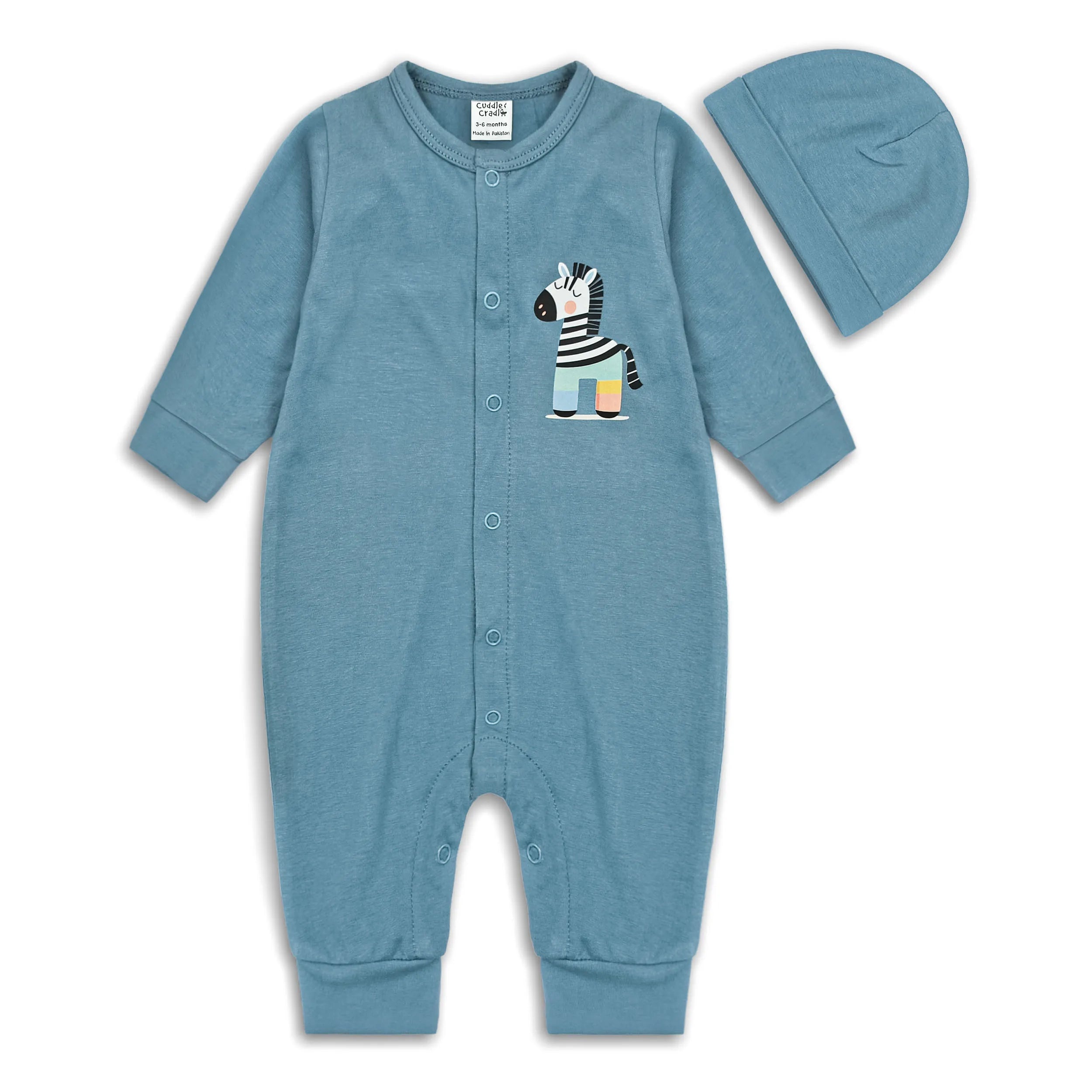 Baby Full Length Romper (Zebra)