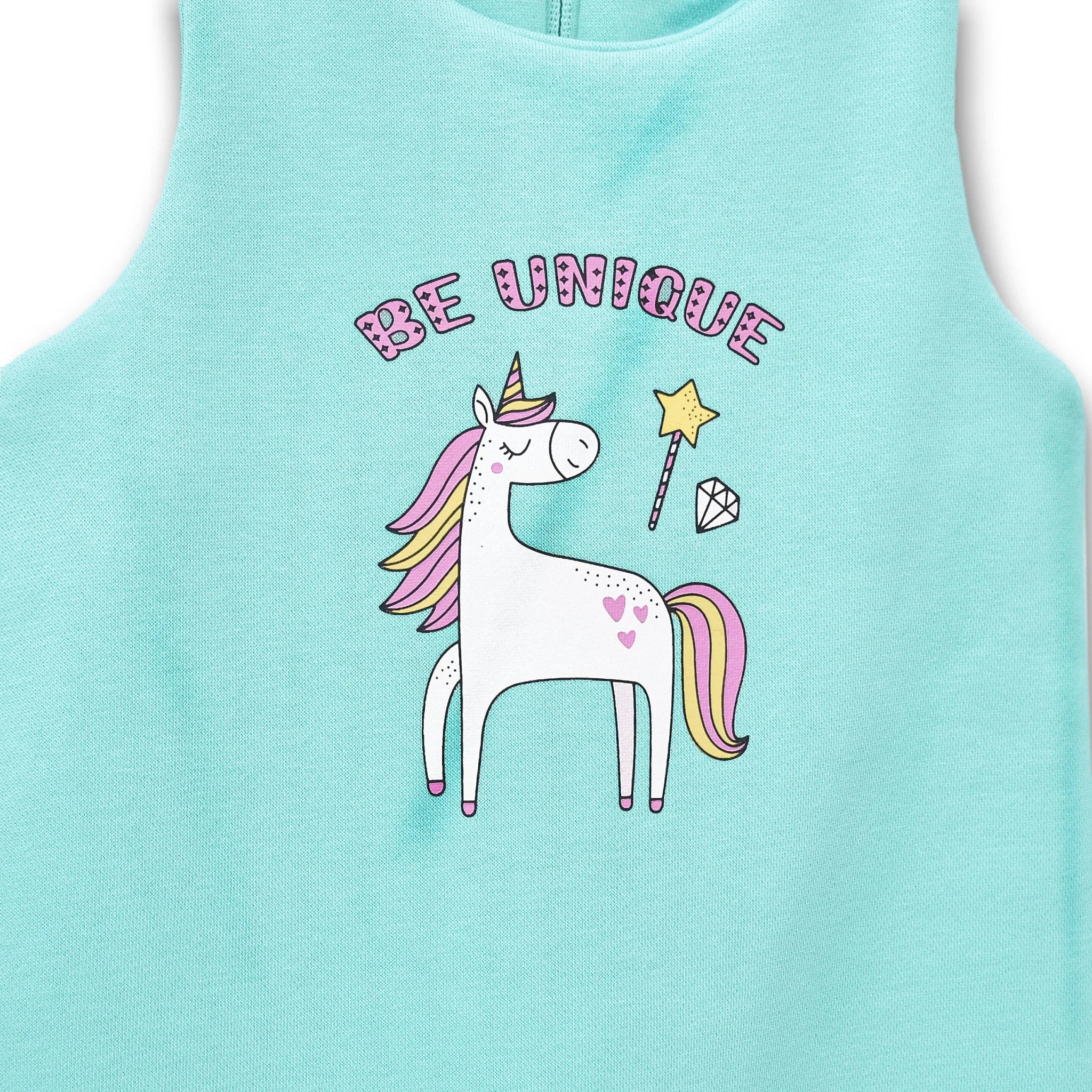Girls Fleece Frock (Unicorn)