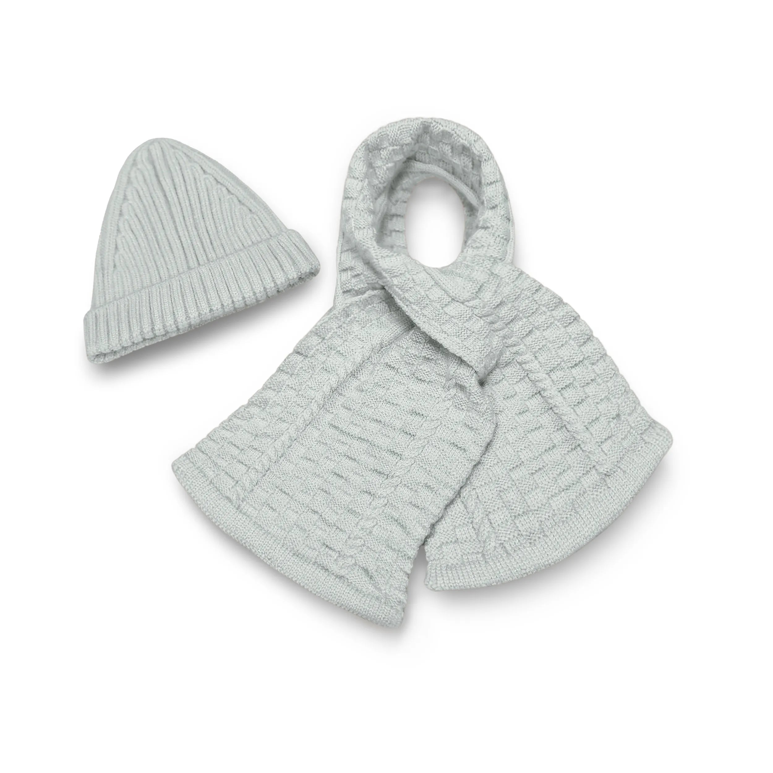 Baby Cap & Scarf Set (Grey - 002)