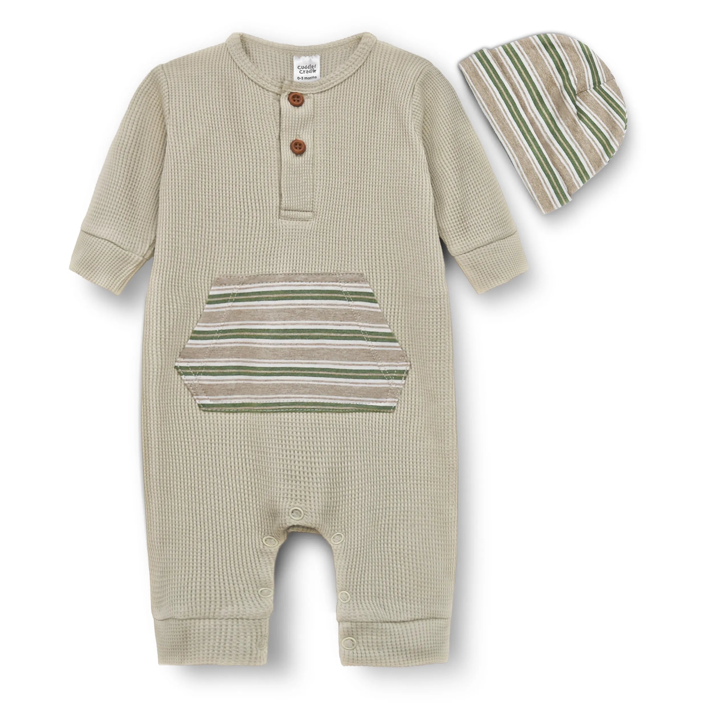 Baby Full Length Romper (Beige)
