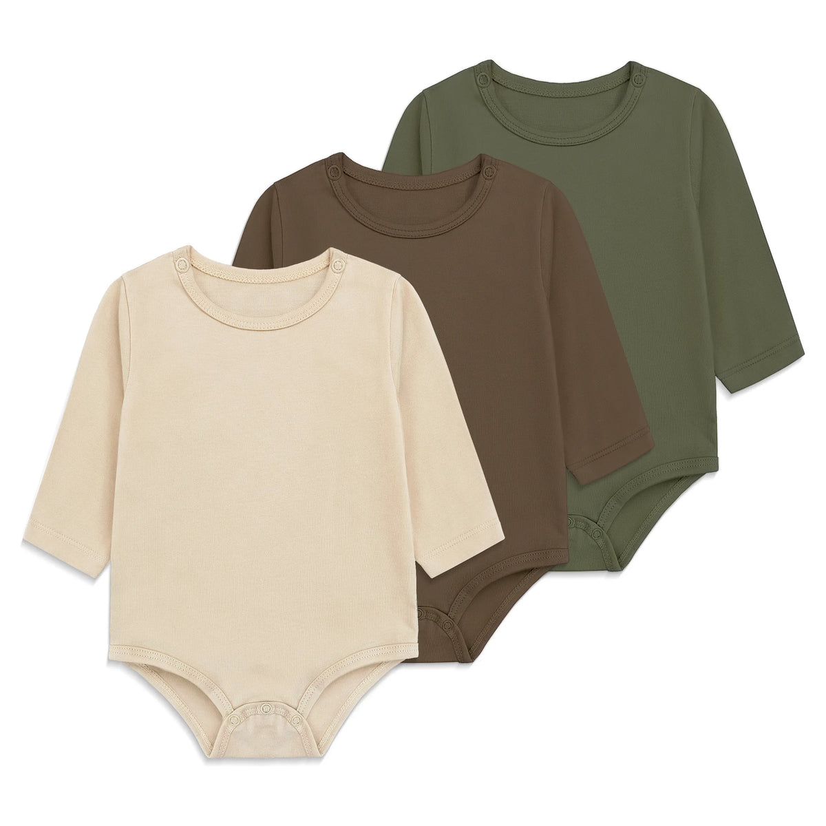Set of 3 Bodysuits - Plain 002