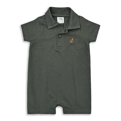 Half-Length Polo Romper Anchor