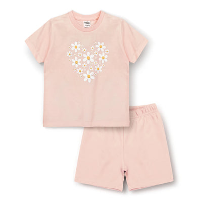 Graphic T-Shirt & Shorts Set (Heart)