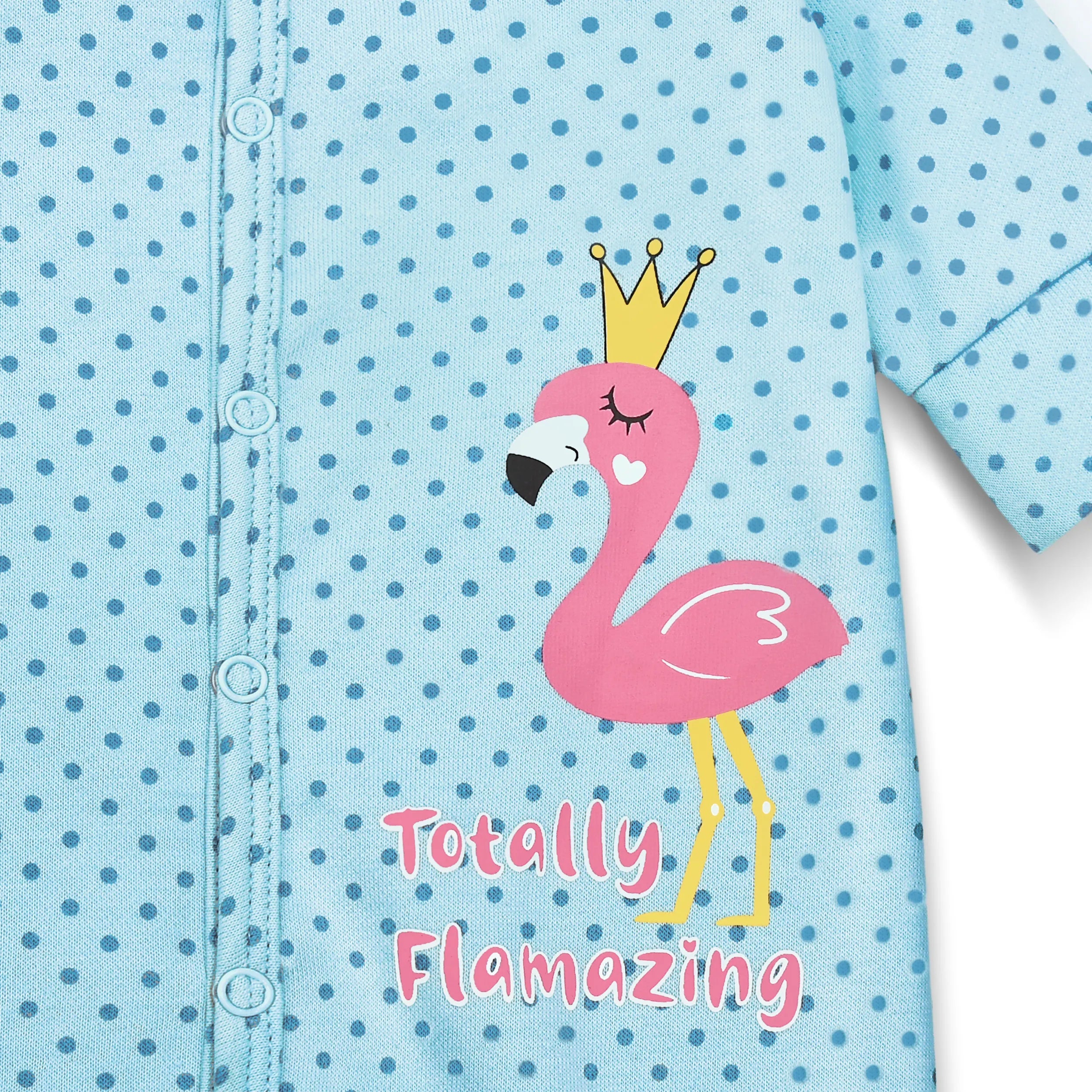 Baby Fleece Full Length Romper (Flamingo - 002)