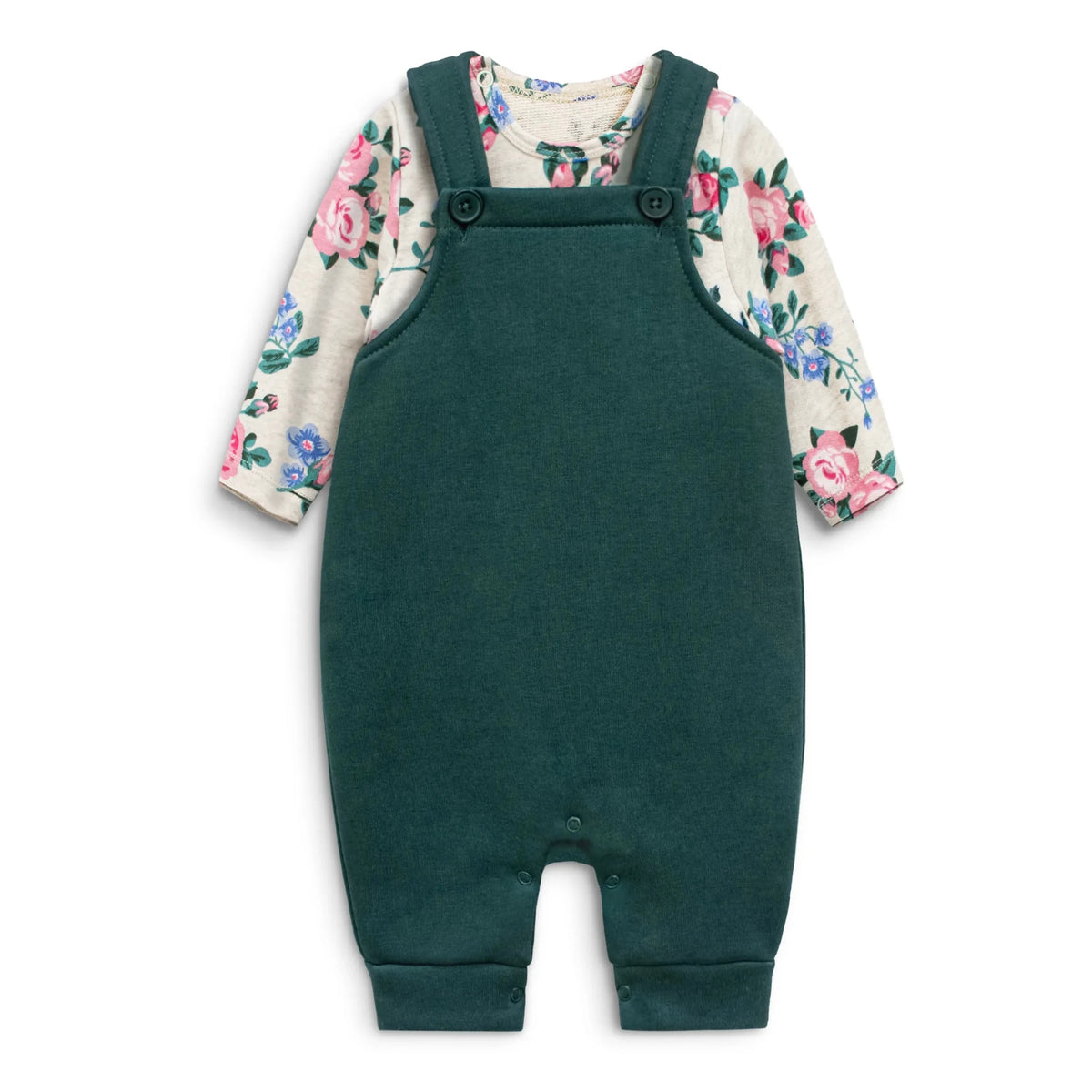 Baby Fleece Romper Set (Jade Green)