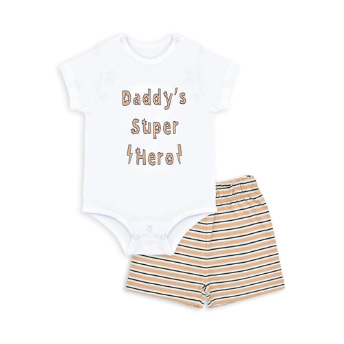 Baby Bodysuit and Shorts Set (Super Hero - 001)