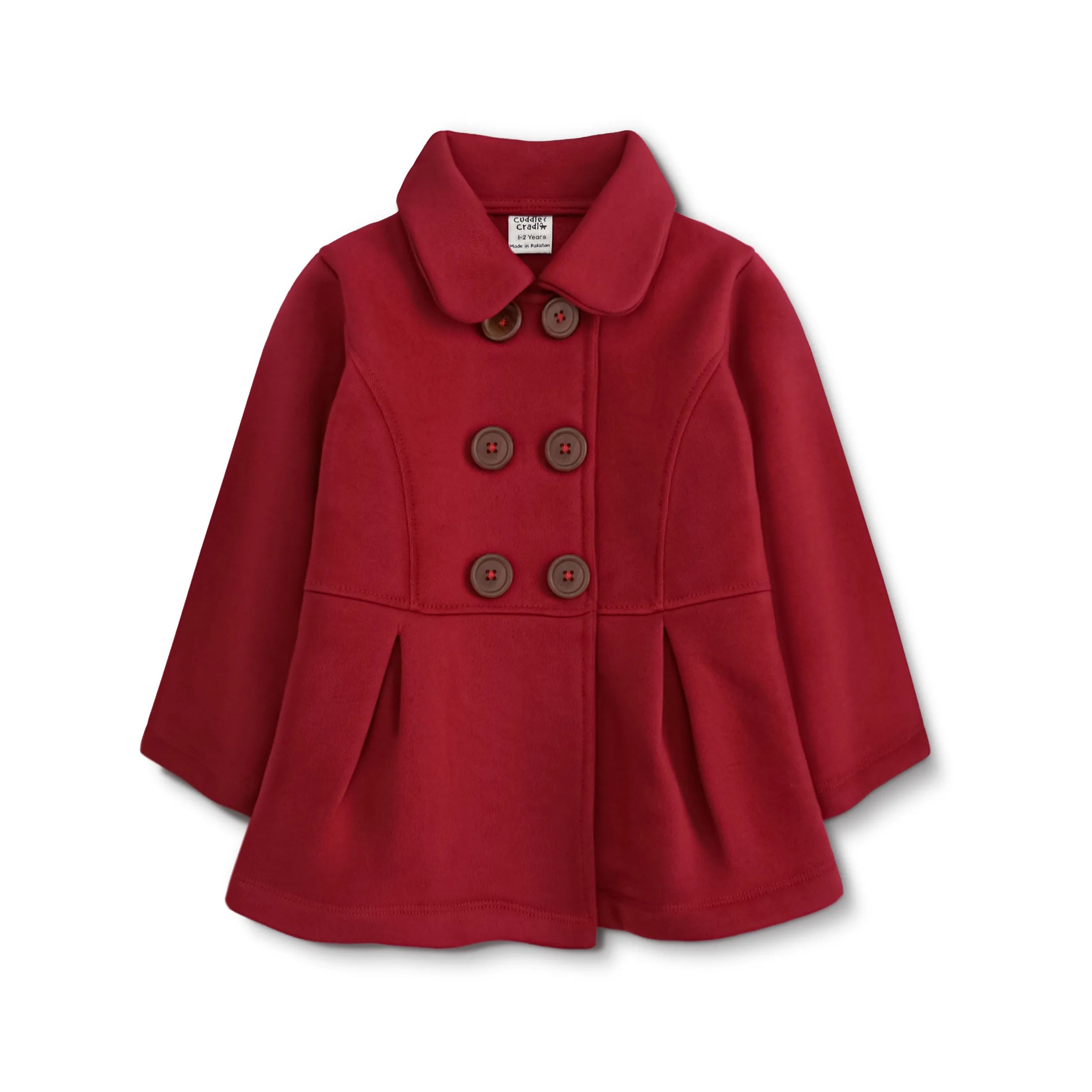 Girls Fleece Coat (Red)