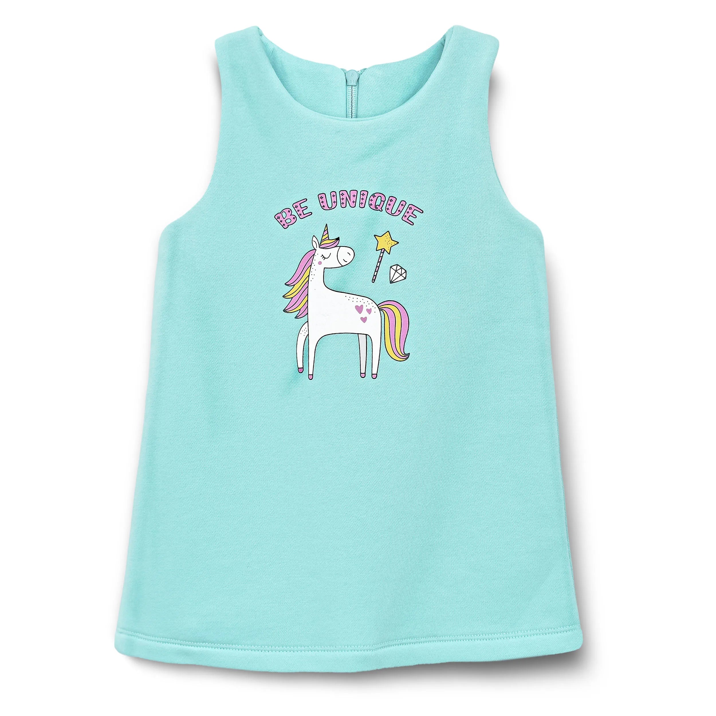 Girls Fleece Frock (Unicorn)