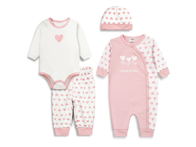 Baby Girl Set of 4 (Hearts)