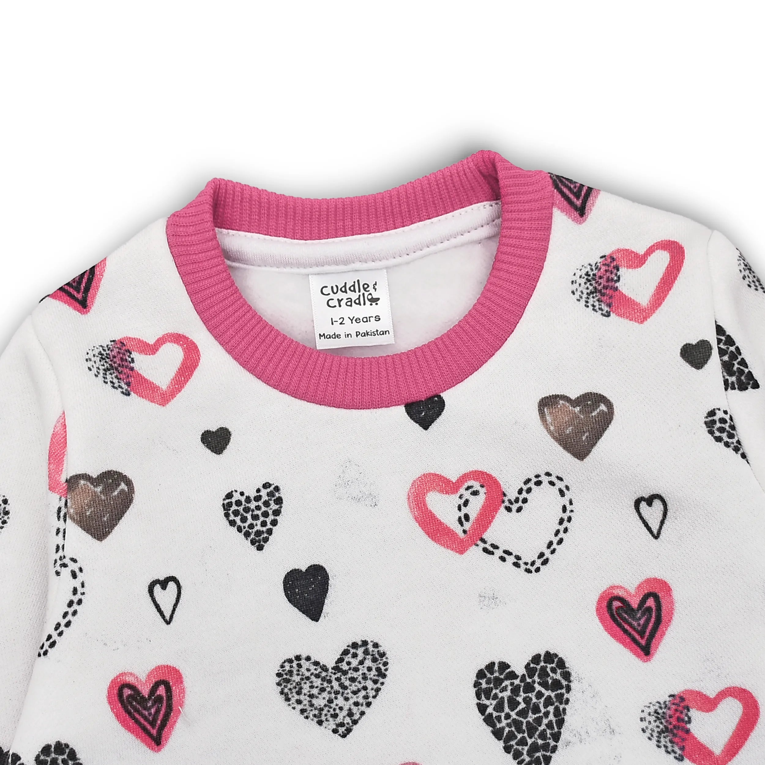 Girls Fleece Frock(Hearts)