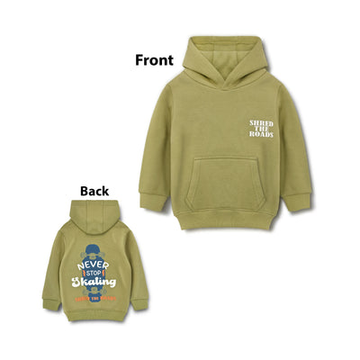 Kids Fleece Hoodie (Shred the Roads)