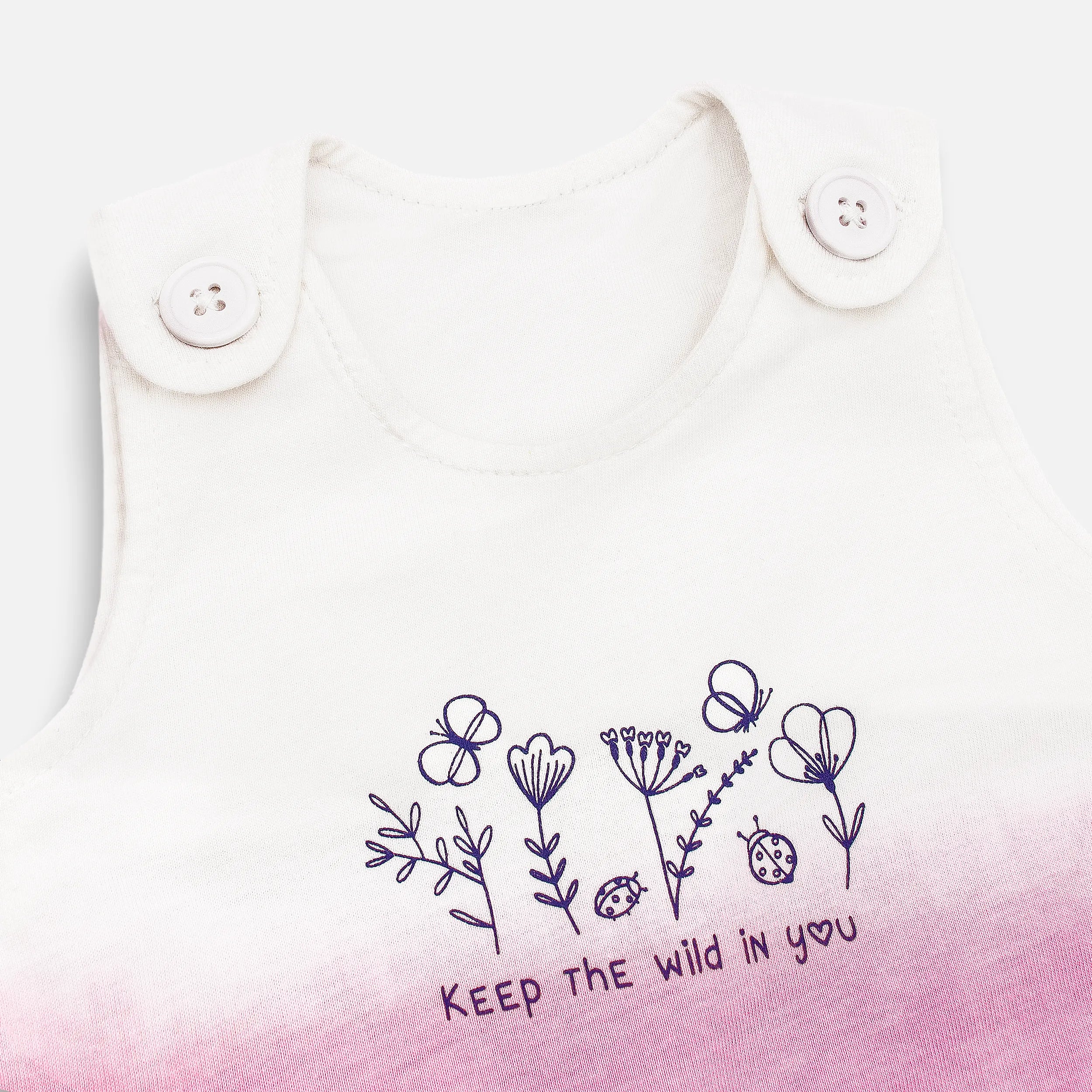 Girls Half-length Romper (Dip Dye)