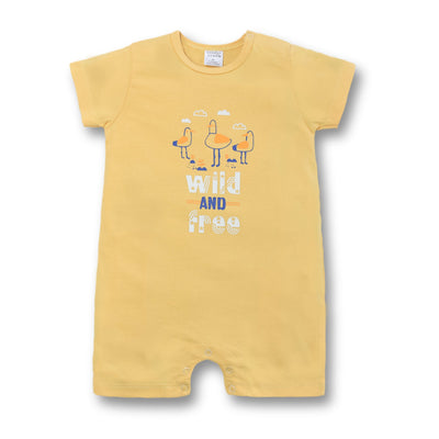 Baby Half Length Romper (Yellow)