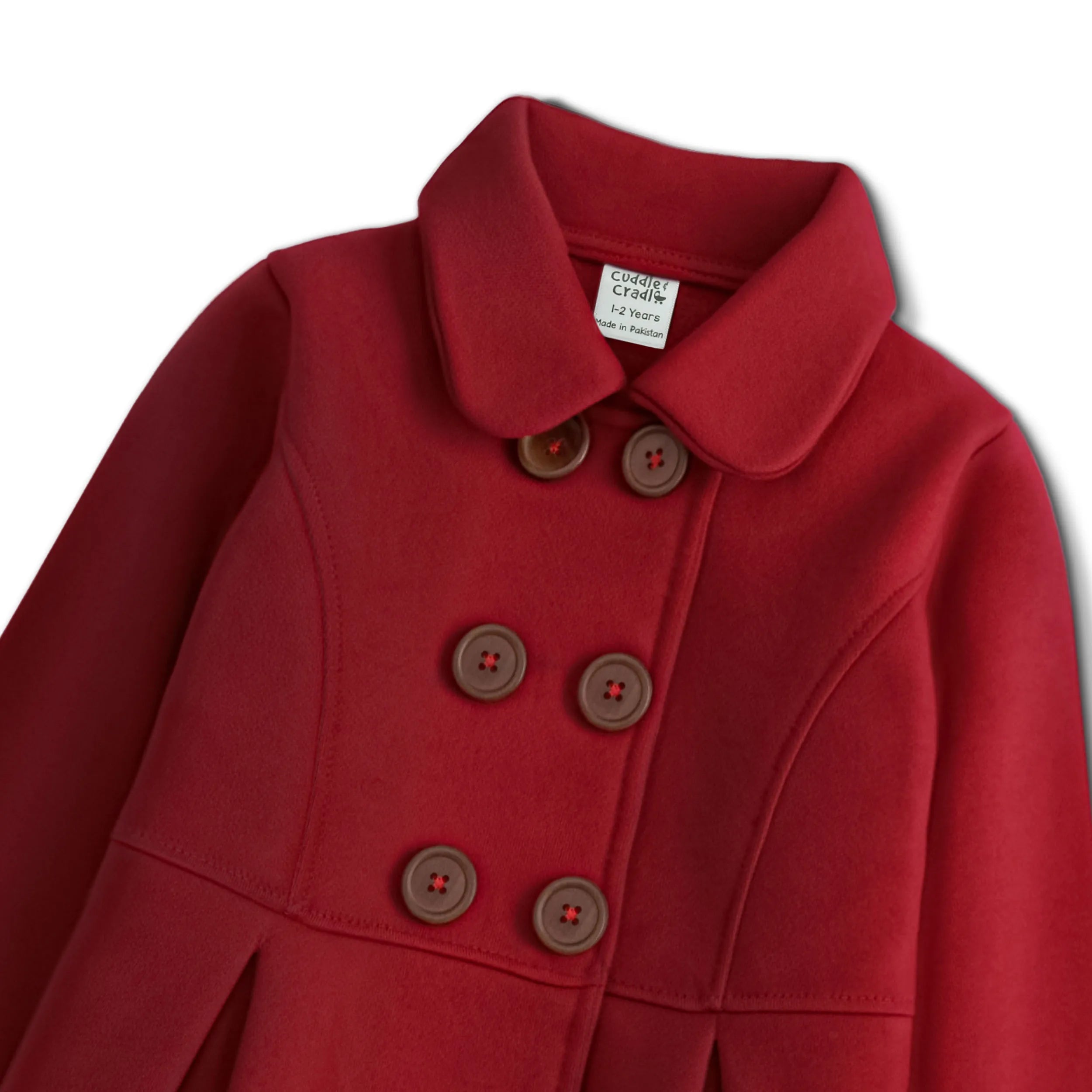 Girls Fleece Coat (Red)