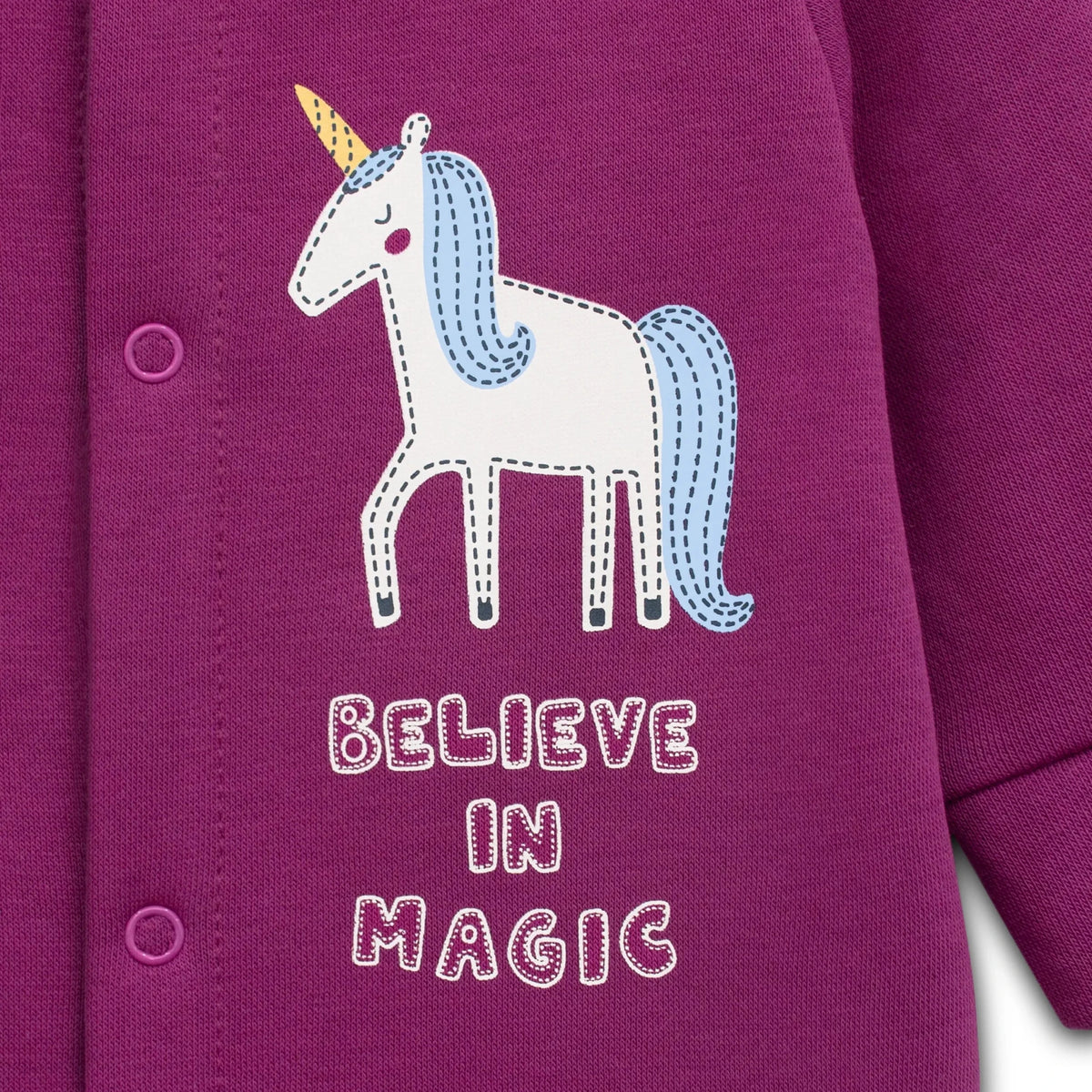 Baby Fleece Full Length Romper (Purple)