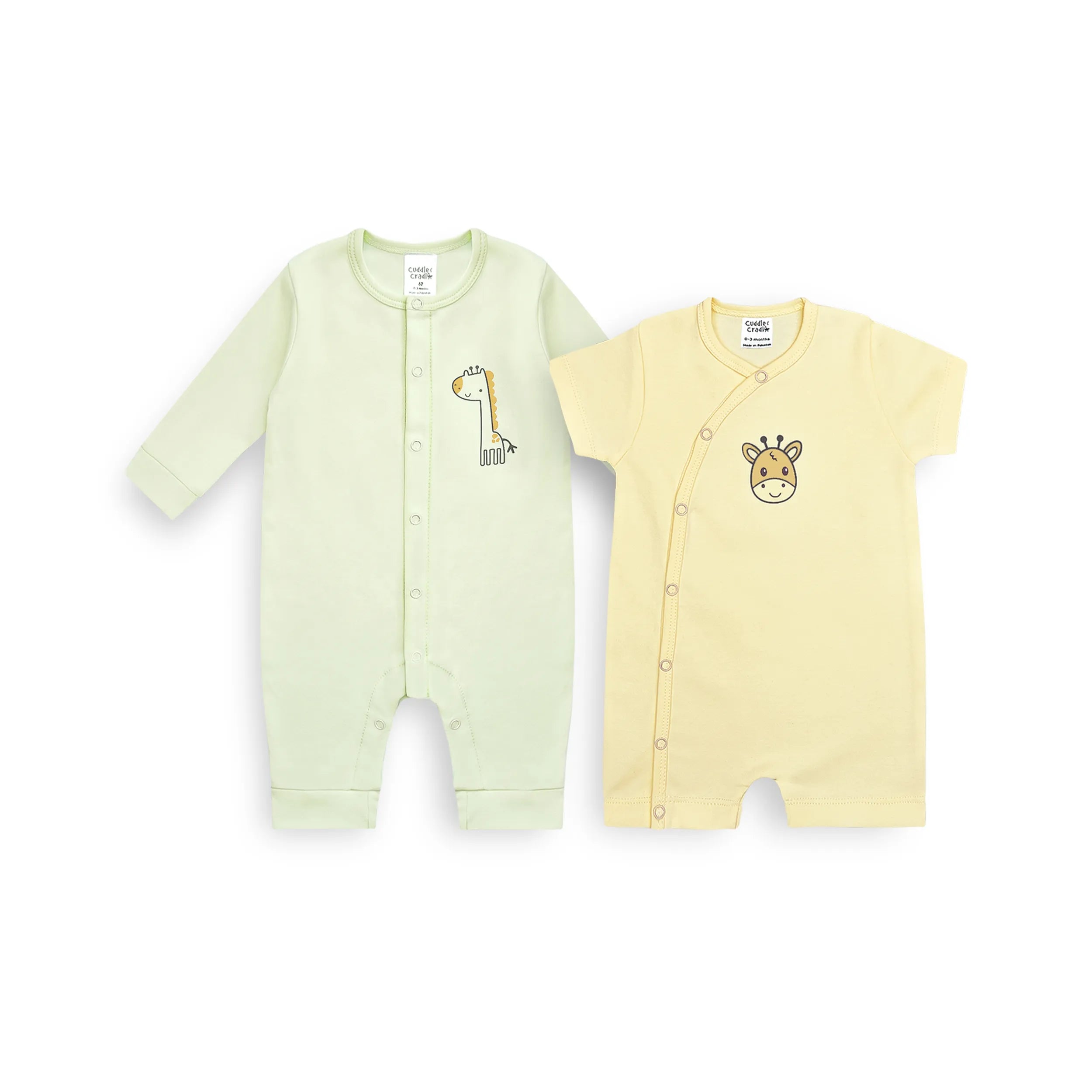 Set of 2 Rompers (Giraffe)