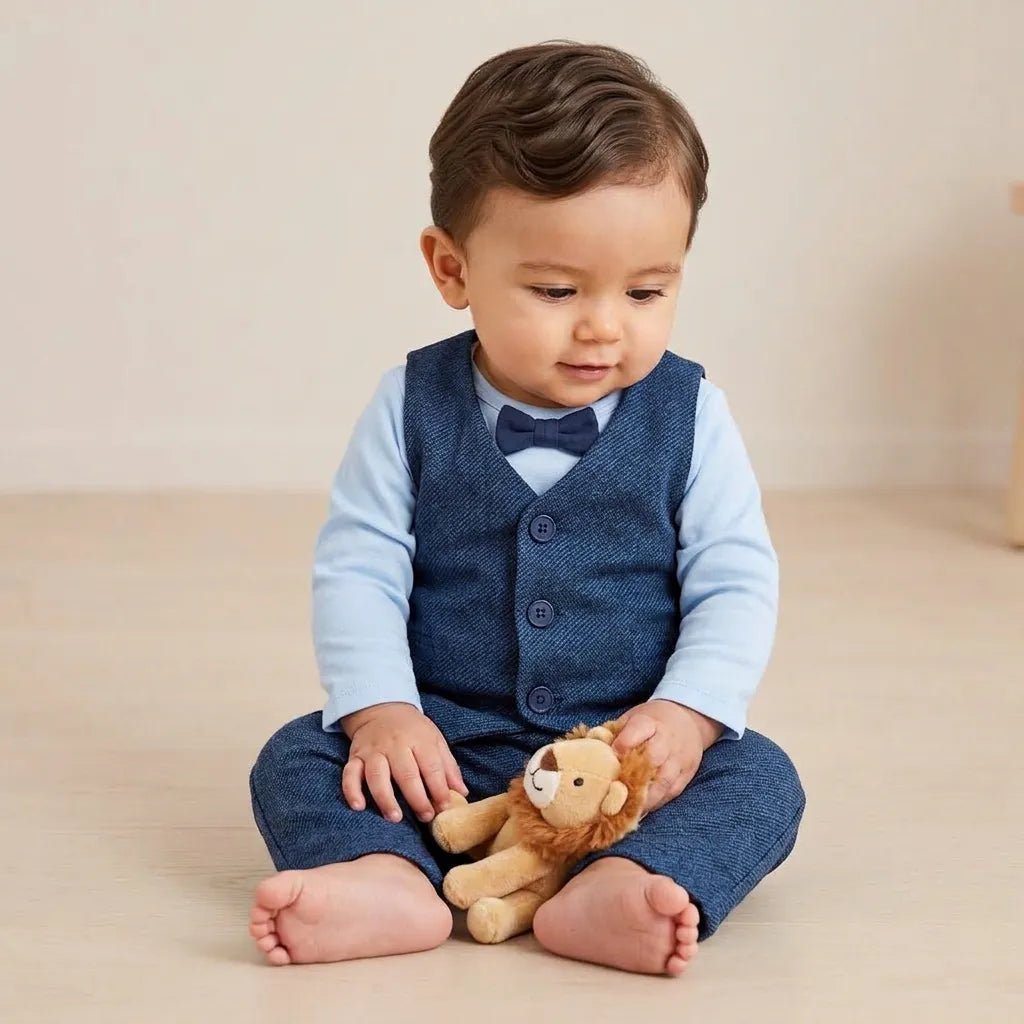Baby Waistcoat Set (Navy)