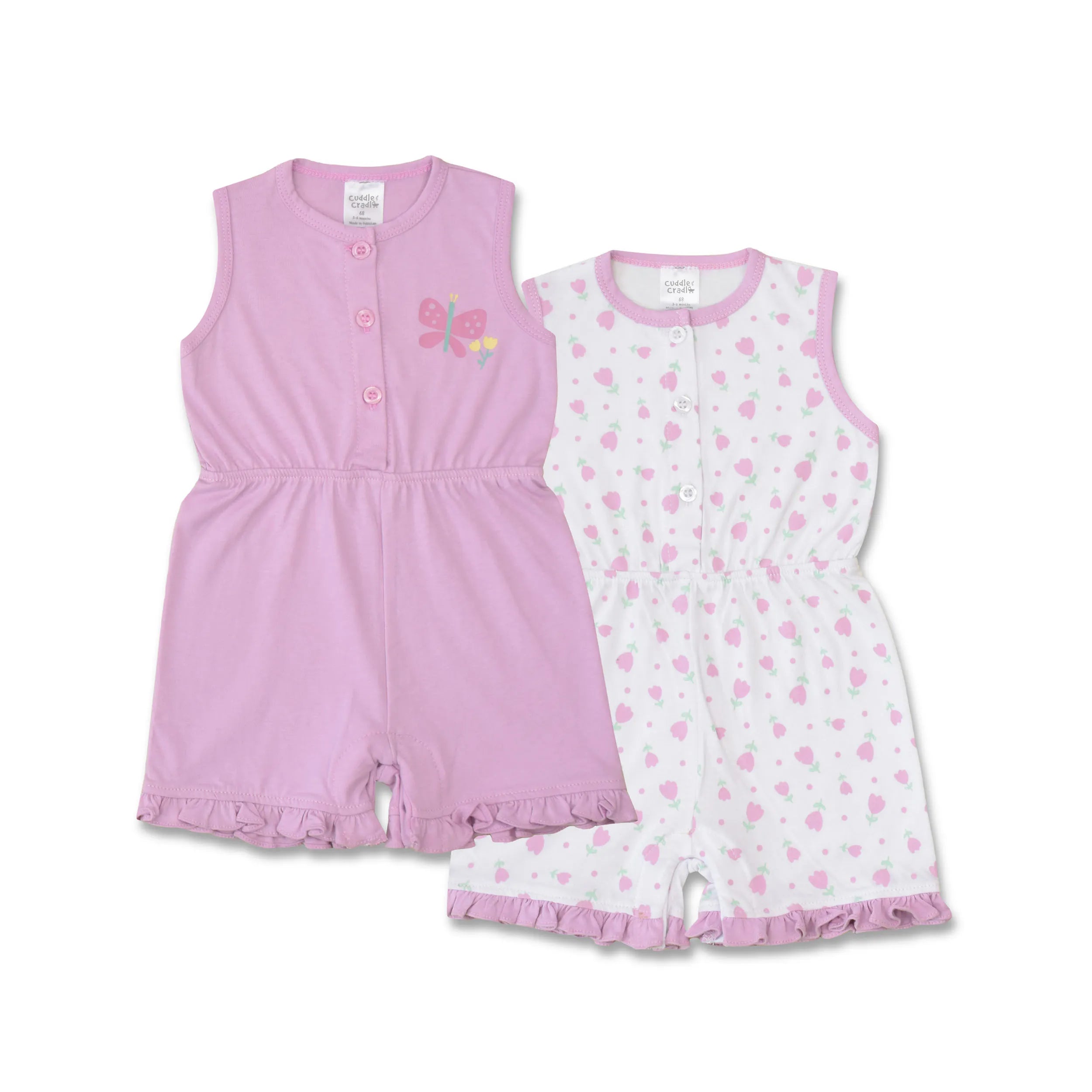 Set of 2 Girls Playsuits (Floral)