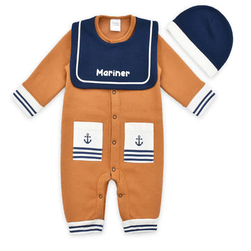 Baby Fleece Romper Set (Mariner)