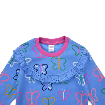 Girls Fleece Sweatshirt (Butterflies)