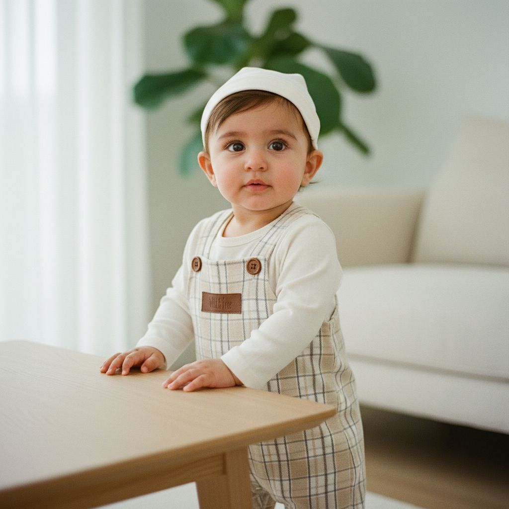 Baby Romper Set (Plaid)