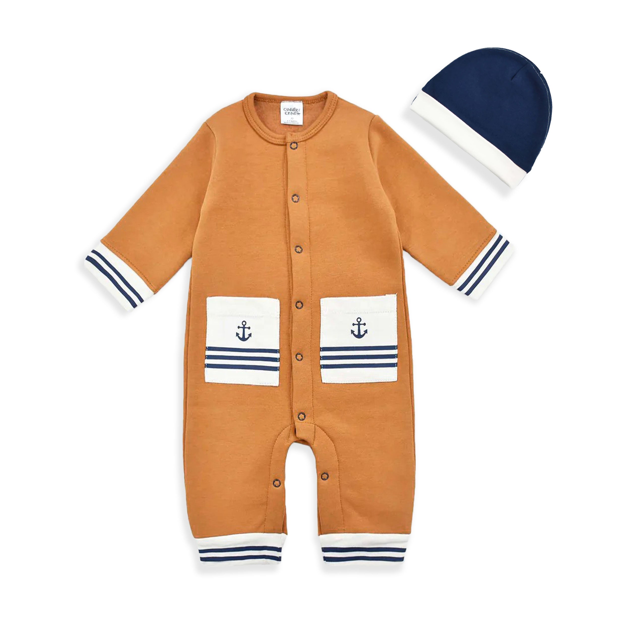 Baby Fleece Romper Set (Mariner)